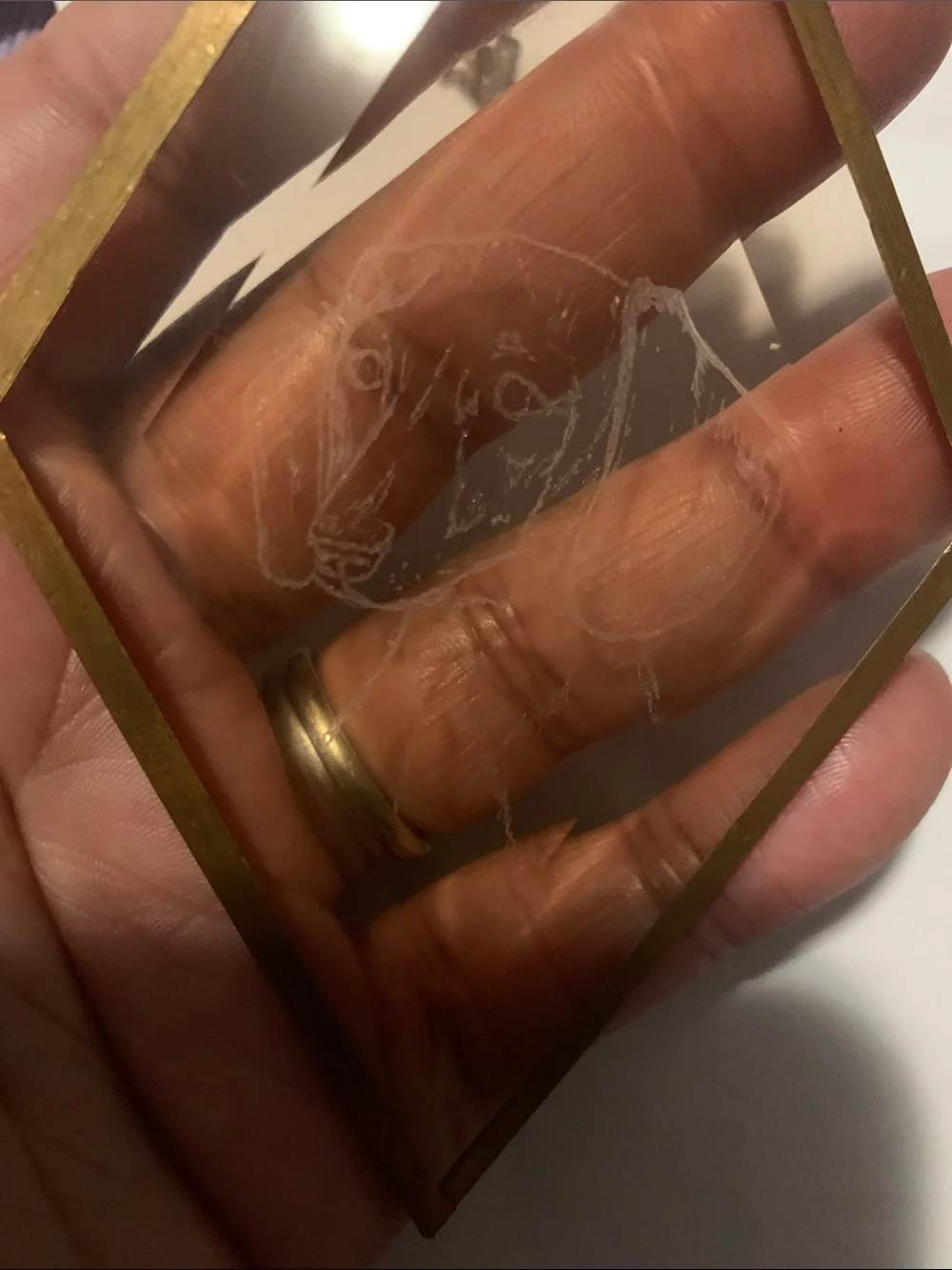 Vintage Dog Sun Catcher Hanging Ornament in Brass with Etched Dog Design - Picture 2 of 3